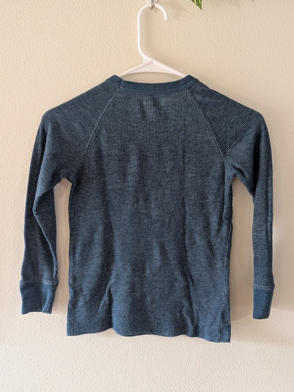 Blue Ribbed Long Sleeve Top - Picture 5 of 5